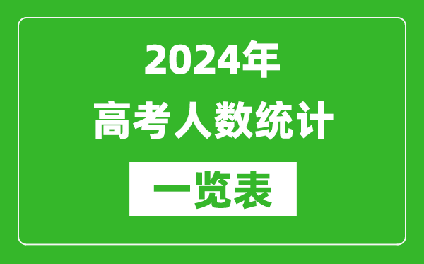 2024年全國各省高考人數(shù)統(tǒng)計(jì)一覽表(附2023年高考人數(shù))