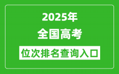 2025年全國(guó)高考位次排名查詢(xún)系統(tǒng)入口一覽表(31省)